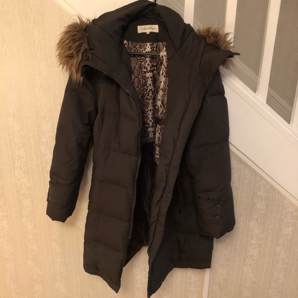 Calvin Klein Pe E Puffer Coat With Fur Hood Calvin Klein Pe E Puffer Coat With Fur Hood